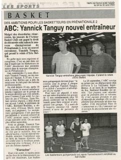 ABC : Yannick Tanguy nouvel entraîneur