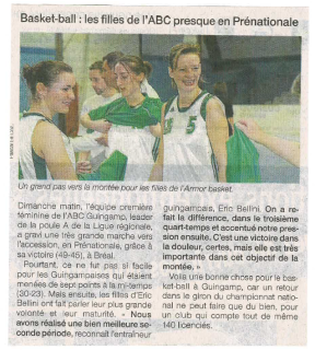 Les filles de l'ABC presque en Prénationale