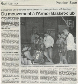 Du mouvement à l'Armor Basket Club