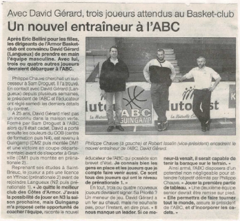 Un nouvel entraîneur à l'ABC