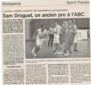Sam Droguet, un ancien pro à l'ABC