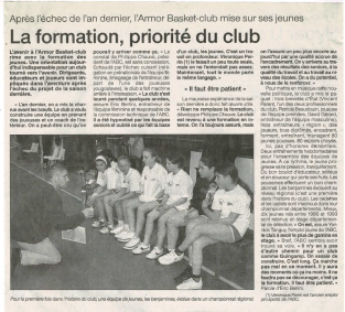 La formation, priorité du club