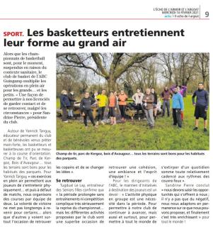 Les basketteurs entretiennent leur forme au grand air